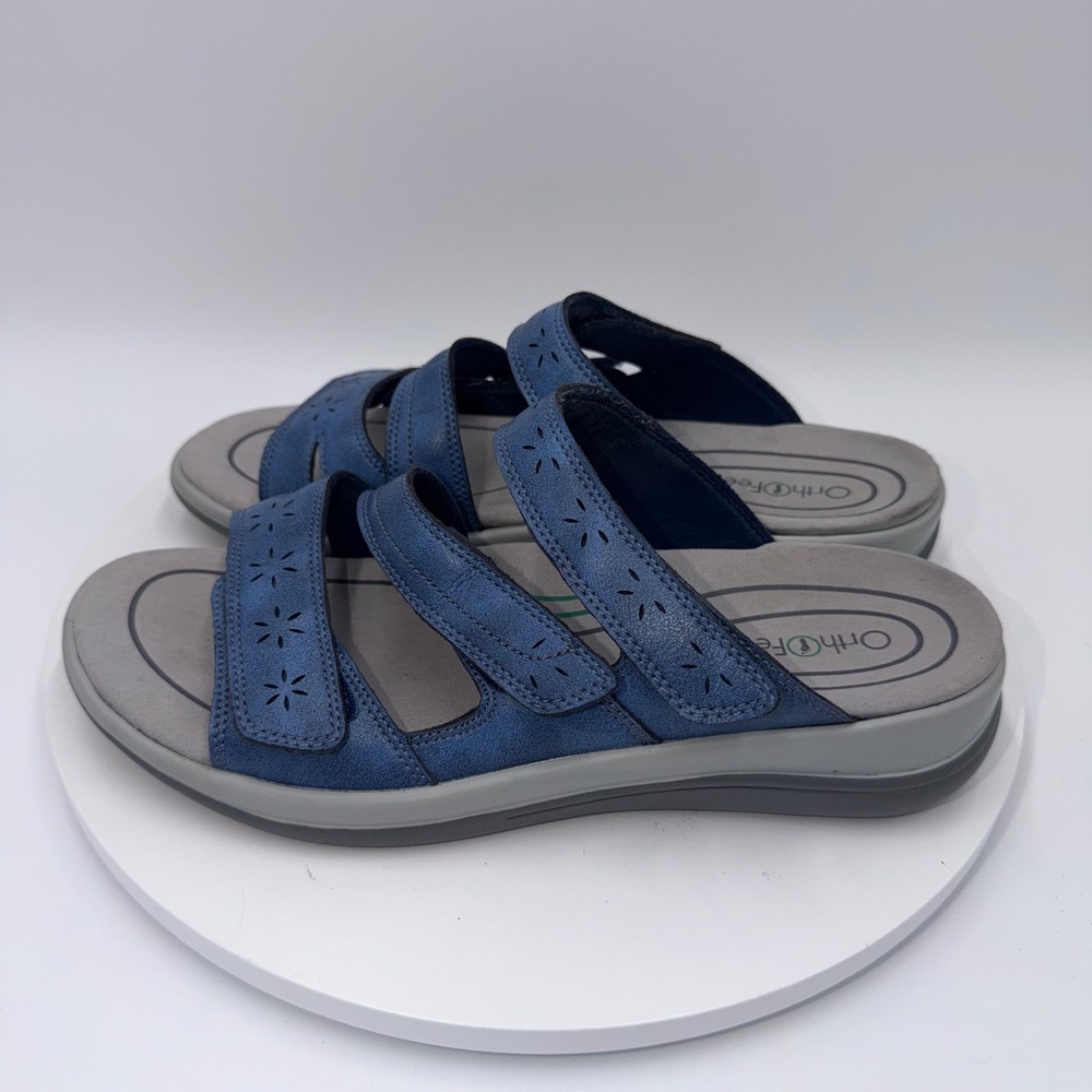 Orthofeet Sahara Blue Orthotic Comfort Sandals Women's Size 9.5 Wide